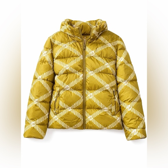 ❄️ NWT! Chartreuse Cross Hatch Puffer Coat - Picture 2 of 7